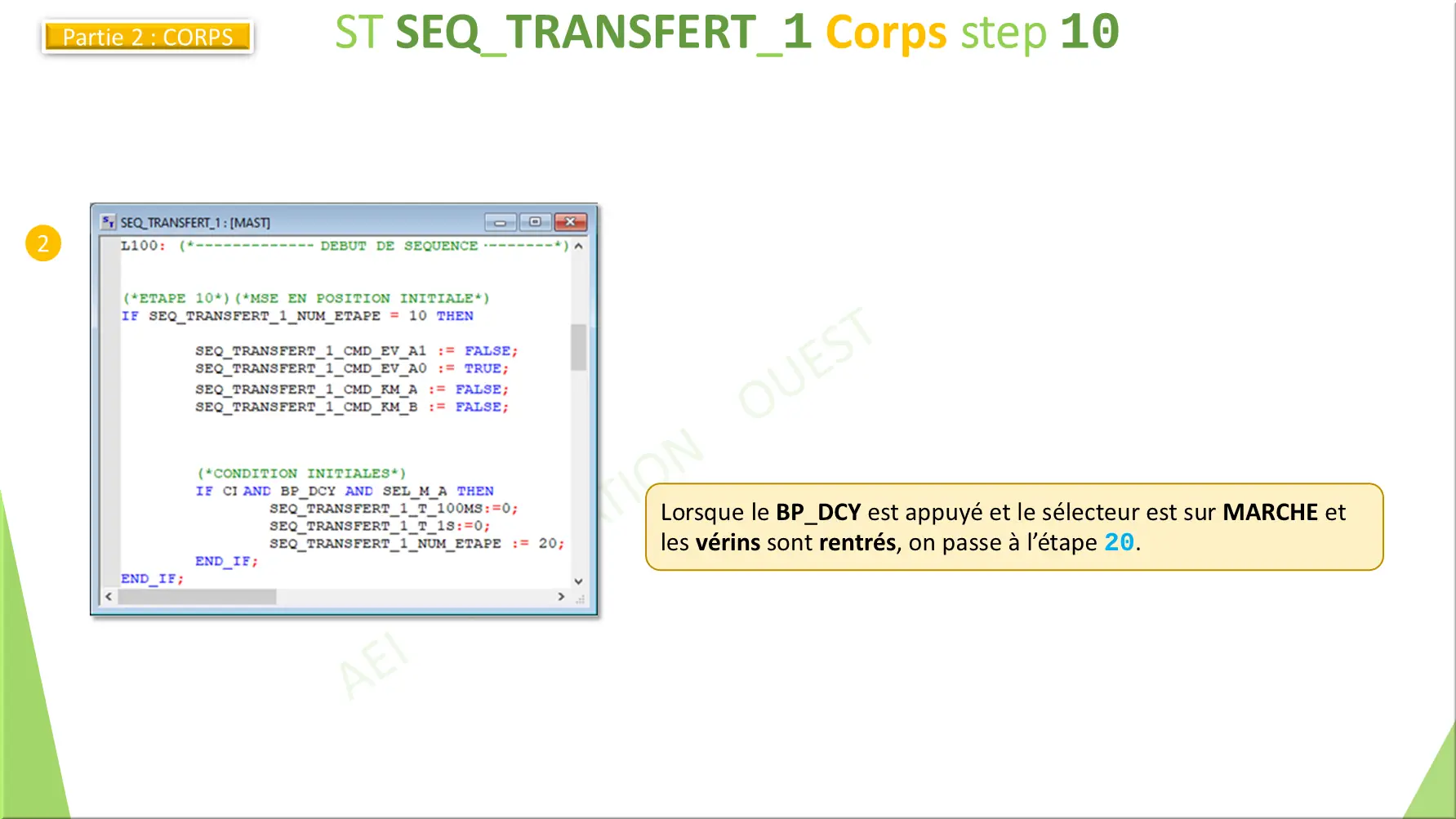 ST SEQ_TRANSFERT_1 Corps step 10
